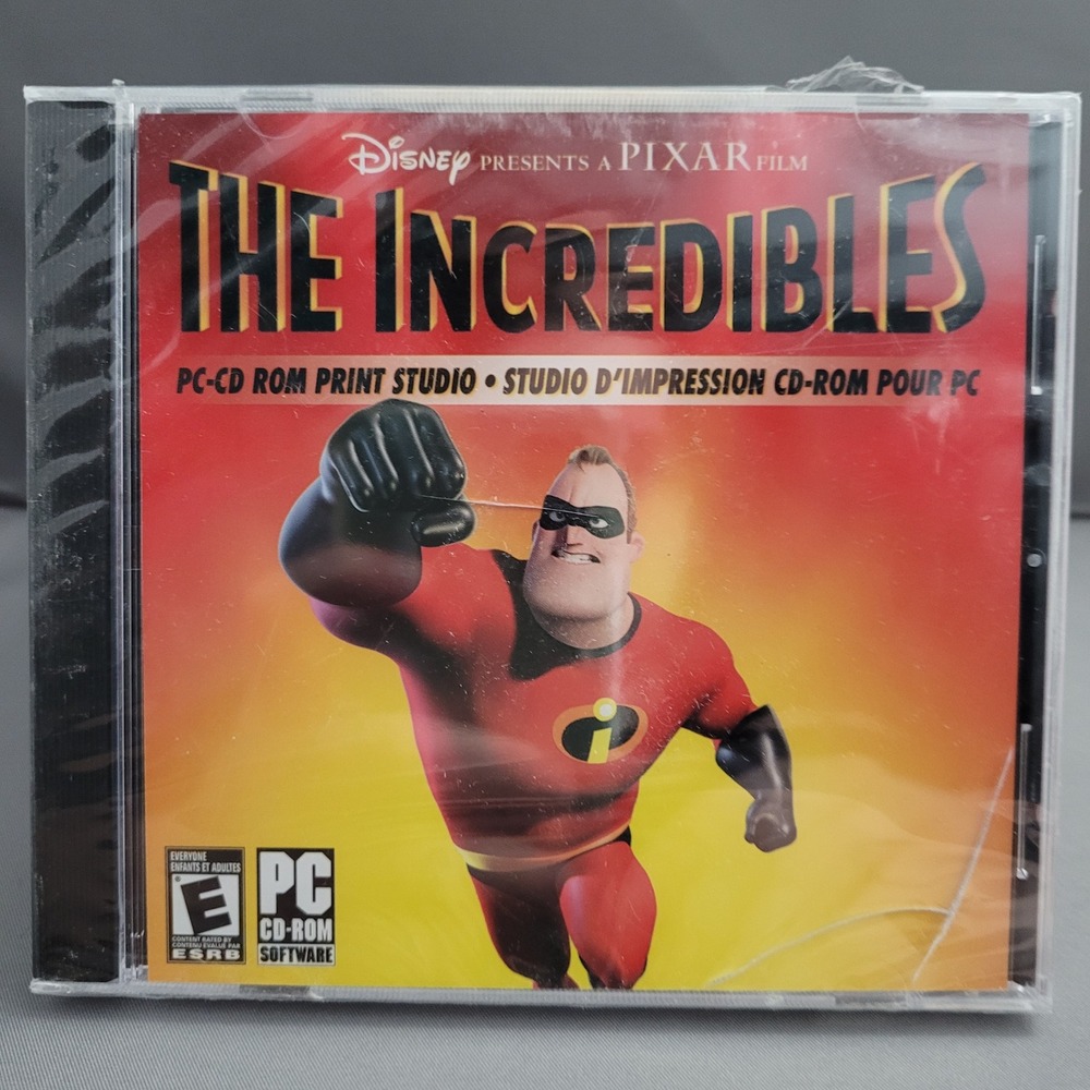 The Incredibles PC-CD ROM‎ Print Studio Disney Pixar (PC CD-ROM, 2004) *SEALED*